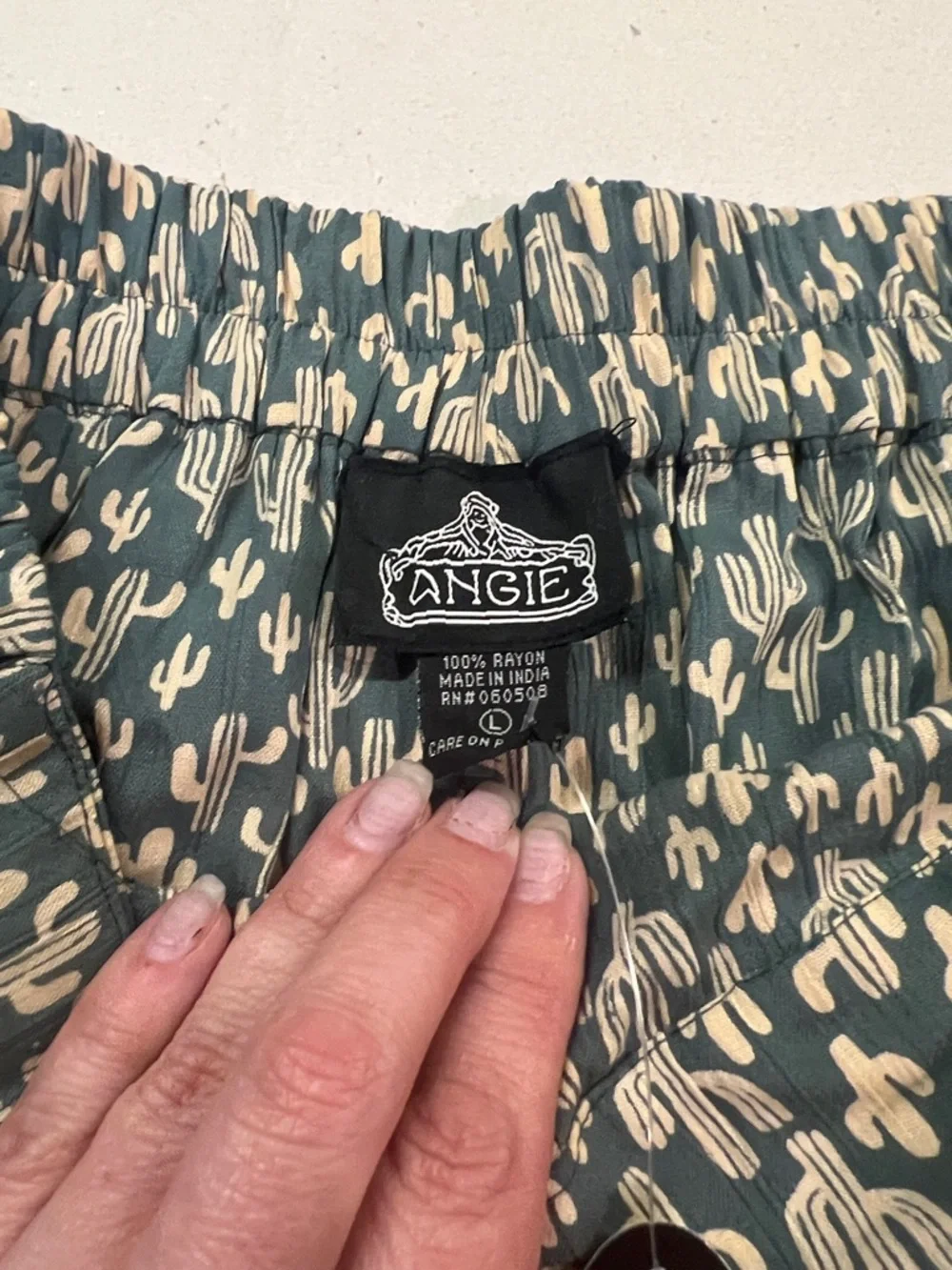 Angie Teal Cactus Print Ruffle Skort - Picture 3 of 5